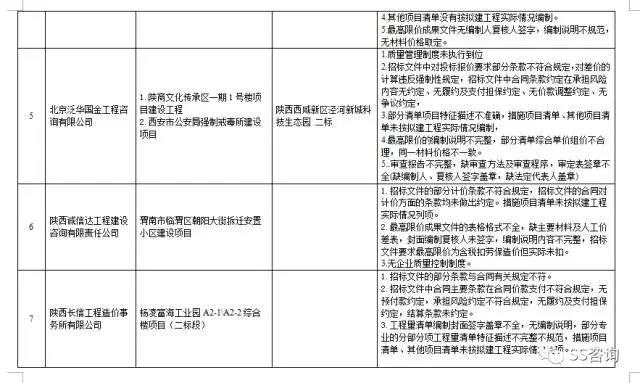 工程造價(jià)咨詢、招標(biāo)代理企業(yè)問(wèn)題列表